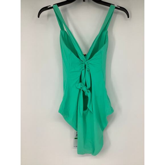 BECCA Women's Large Aqua Sea Marble Canyon Ariyah Ring One Piece Swimsuit K25-15 - Picture 4 of 8